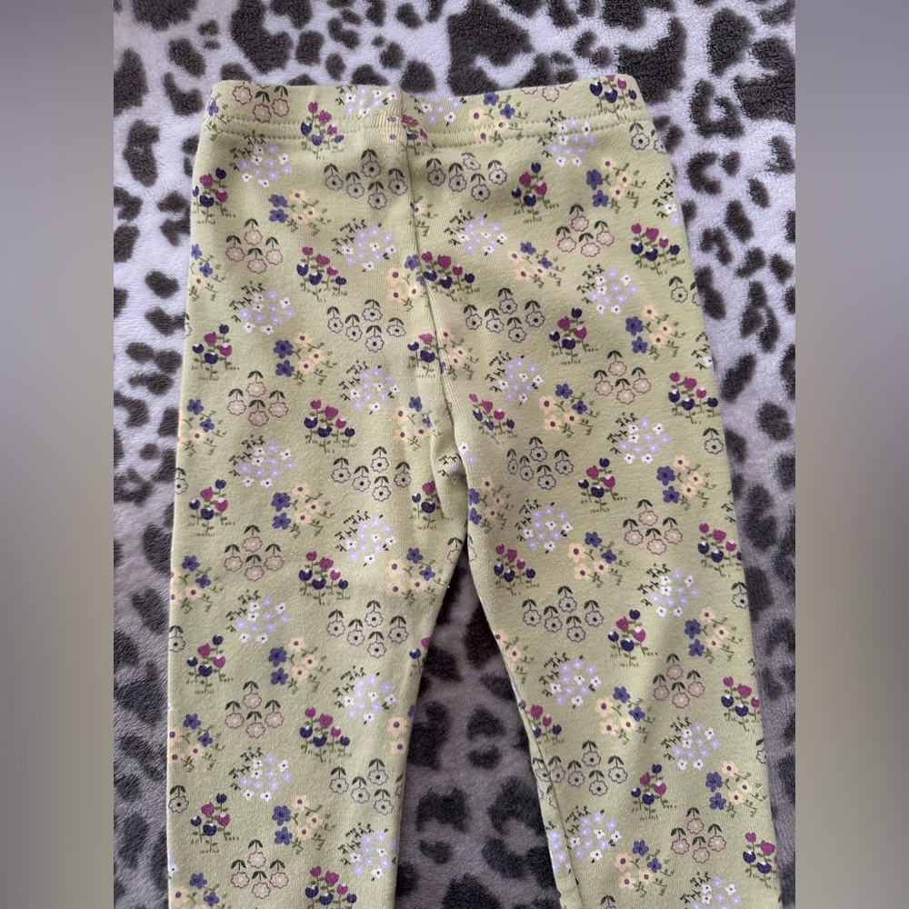 Gymboree Floral Print Leggings in Green Size 12-18 months - Picture 9 of 12